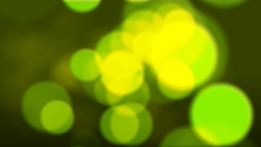 Green Yellow Bokeh Abstract Motion Background