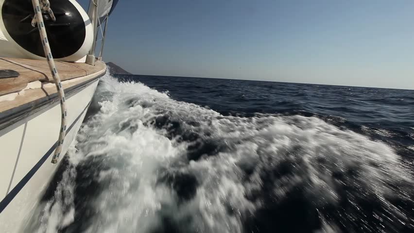 Boat during of sailing regatta (HD)