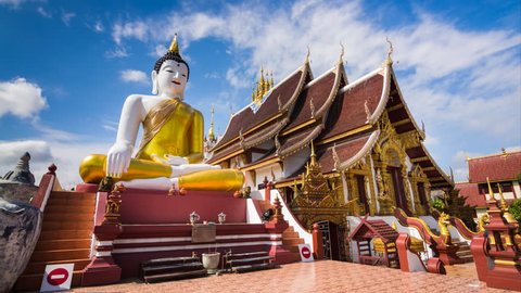 Time Lapse Wat Rajamontean Temple of Chiangmai Thailand