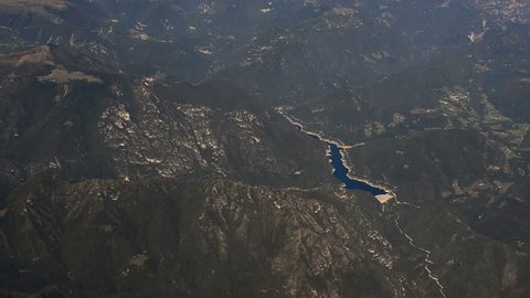 Italy Lombardia mountain lake aerial