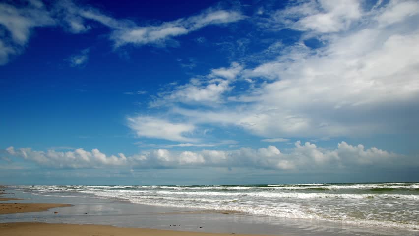 Beautiful Beach On Padre Island. Stock Footage Video (100% Royalty-free