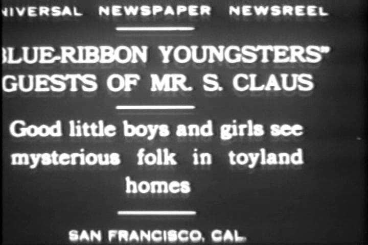 1920s - Kids visit Santa Claus at Christmas in 1929.