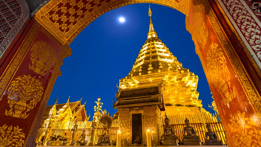 Wat Phra That Doi Suthep Famous Temple of Chiang Mai Thailand (inside to