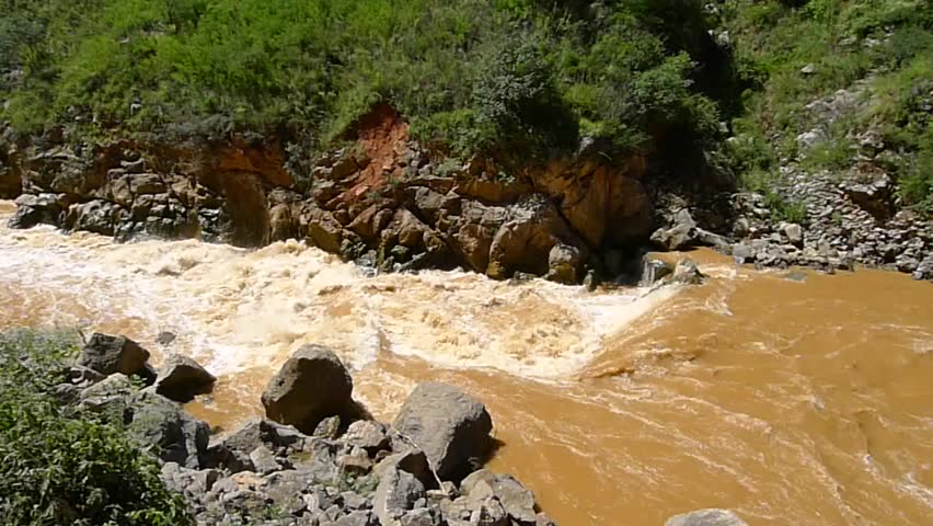 Roaring river in the border of Sichuan and Yunnan province, China