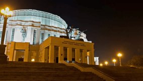Minsk Opera theater. Time lapse shot in motion