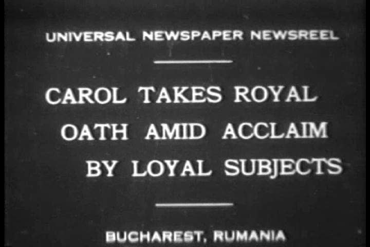 1930s - Carol II of Romania takes royal oath in 1930.