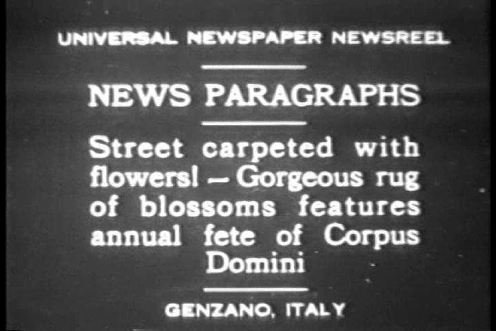 1930s - Streets are carpeted with flowers for the Corpus Domini festival in Genzano, Italy in 1930.