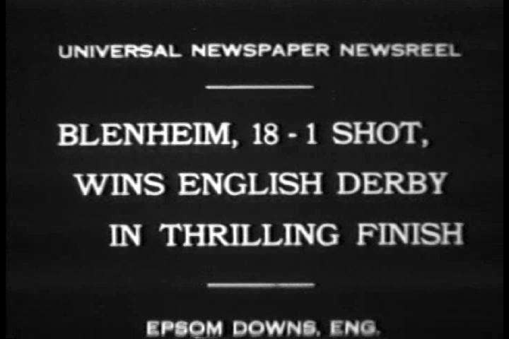 1930s - Blenheim wins english derby in thrilling finish in 1930.