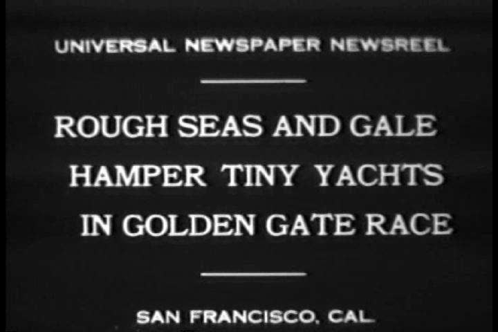 1930s - A yacht race in San Francisco on rough seas in 1930.