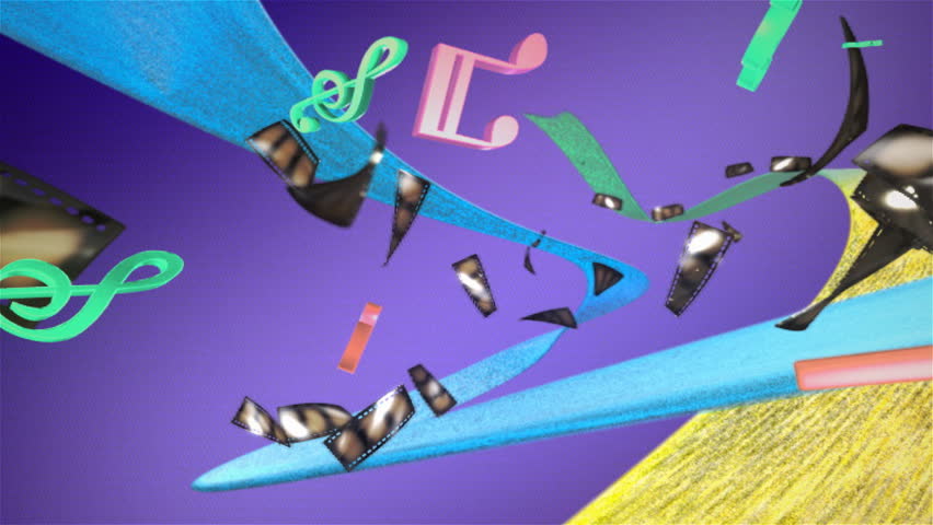 A dynamic closeup ribbon animation is for Xmas, celebration and party event video. 