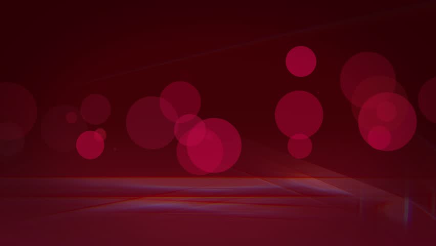Red Abstract Motion Background with Glowing Circles