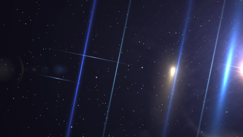 Star Field with Lens Flare Animated Abstract Background