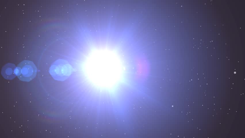 Star Field with Lens Flare Animated Abstract Background