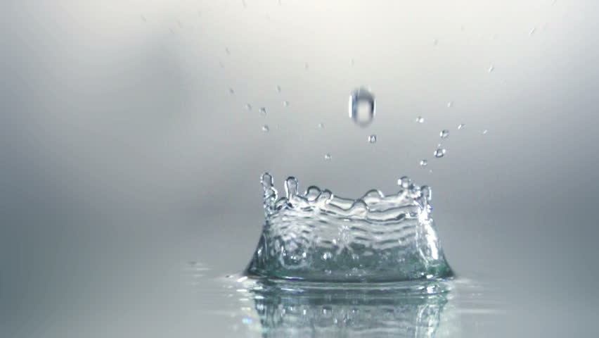 Water splash with bubbles of air
