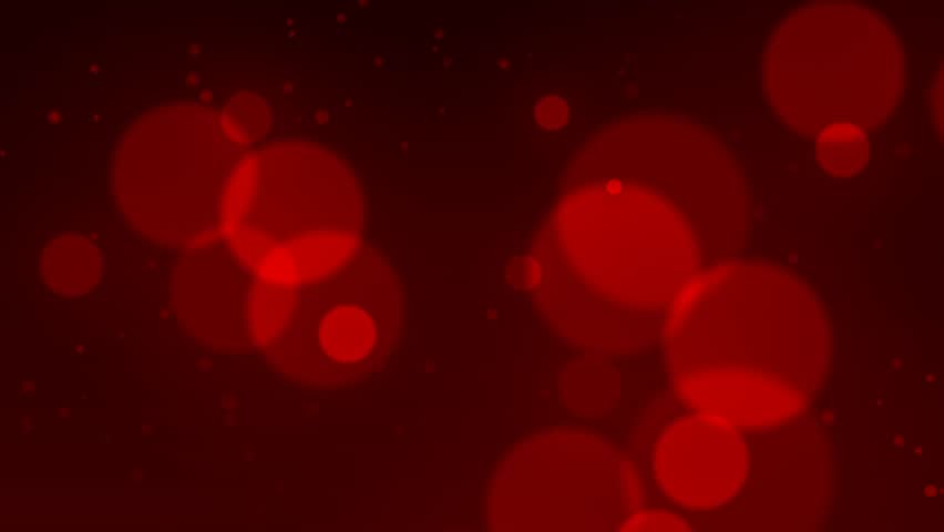 Red Glowing Circles Abstract Motion Background