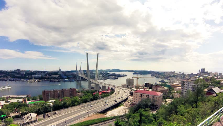 Vladivostok cityscape daylight view. Vladivostok is the largest port on Russia's