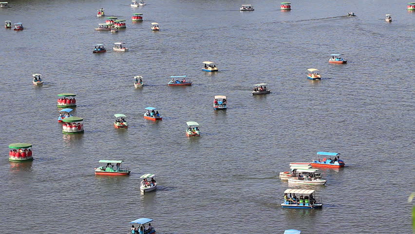 taking boat on the lake,Beihai park,Beijing