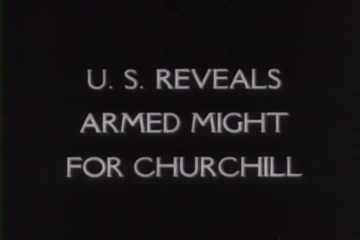 1940s - Winston Churchill meets with FDR at White House to map out strategy in World War two and reviews troops.