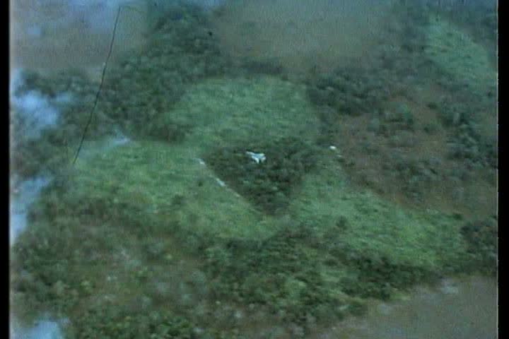 1970s - Jets bomb the Vietnam jungle.