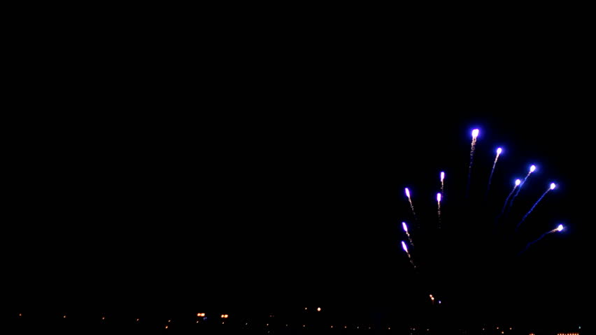 pyrotechnic Fireworks exploding on the festival Fireworks