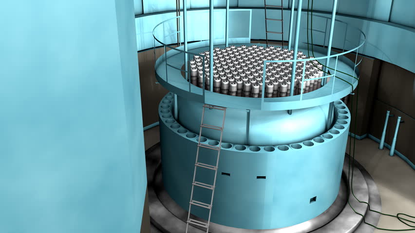 Artist rendering, Nuclear reactor interior view.