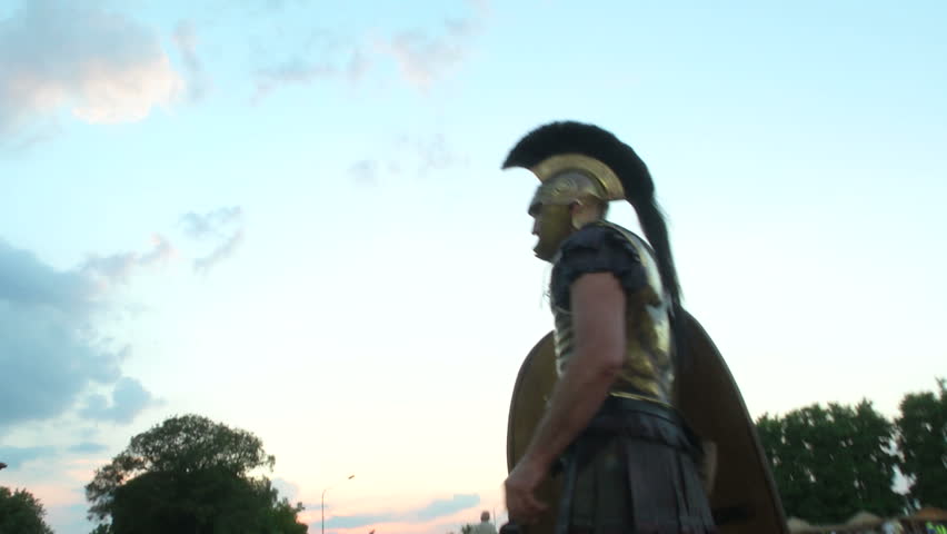 AQUILEIA - JUNE 22: A praetorian during the reenactment âTempora