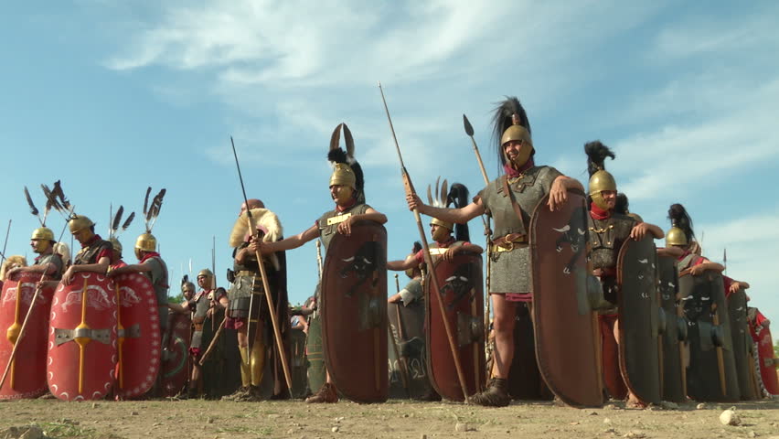 AQUILEIA - JUNE 22: Roman legionaries during the reenactment âTempora