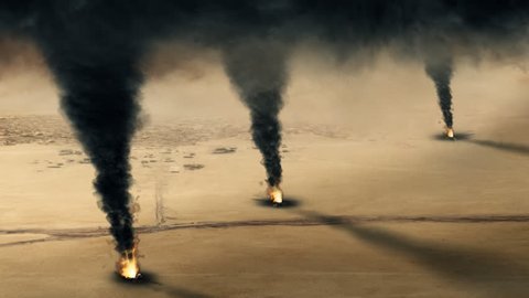 Kuwaiti oil well fire  - loop