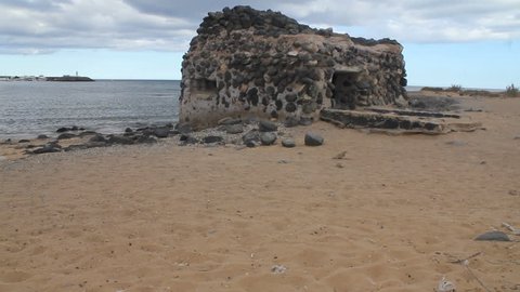 Ancient Castle in Caleta de Fuste. Canary Island Fuerteventura, Spain 