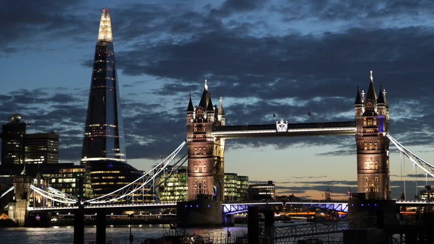 Illuminated Night Lights Tower Bridge Stock Footage Video 100 Royalty Free Shutterstock