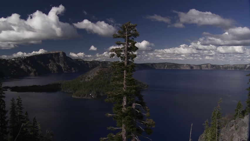 The beautiful shores of Crater Lake, Oregon.