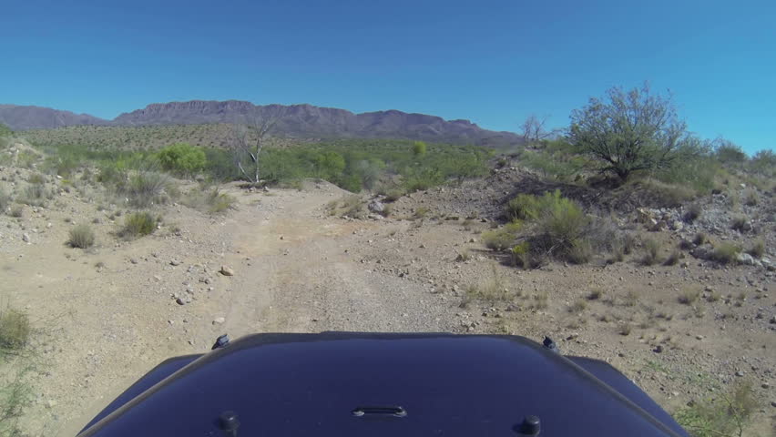 Off road driving in the Arizona desert. Four parts for a longer segment. Part 1