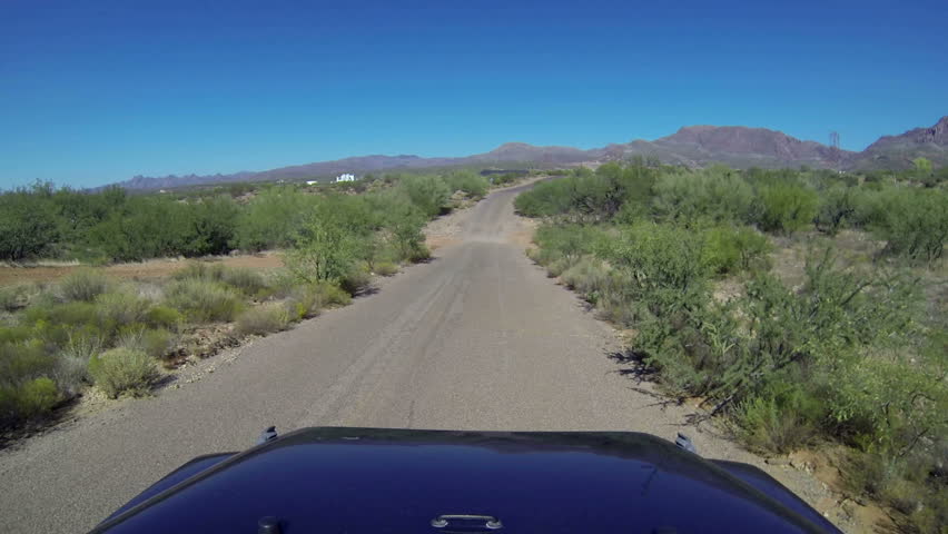Off road driving in the Arizona desert.