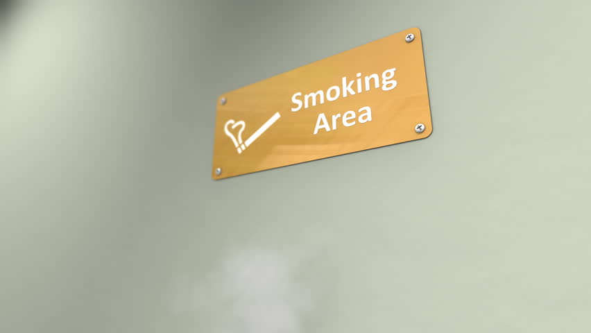 Public smoking area.