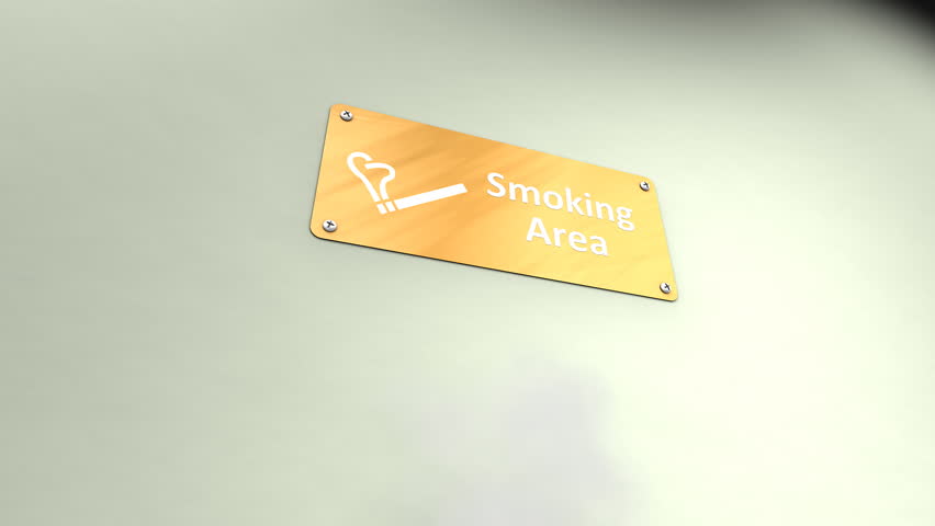 Public smoking area.