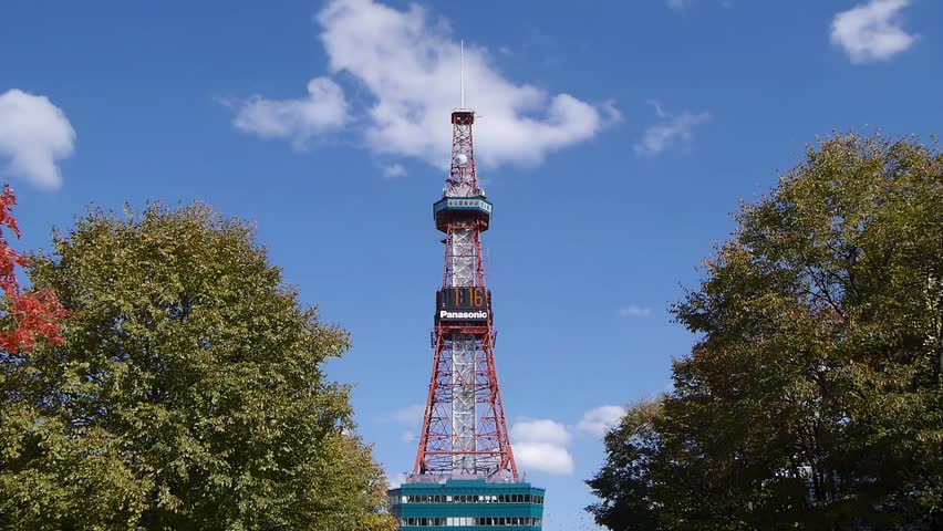 SAPPORO, JAPAN - OCTOBER 18 : Sapporo TV Tower located at Sapporo Odori Park on October 18, 2013 in Sapporo, Hokkaido, japan.