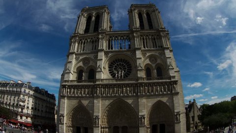 Timelapse of notre dame cathedral shot on a summer day from a unique vantage point
