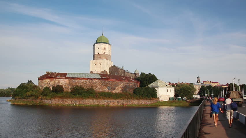old sweden castle on island in vyborg russia