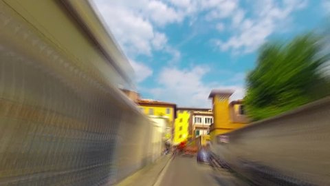 old town of Pisa, Italy, timelapse