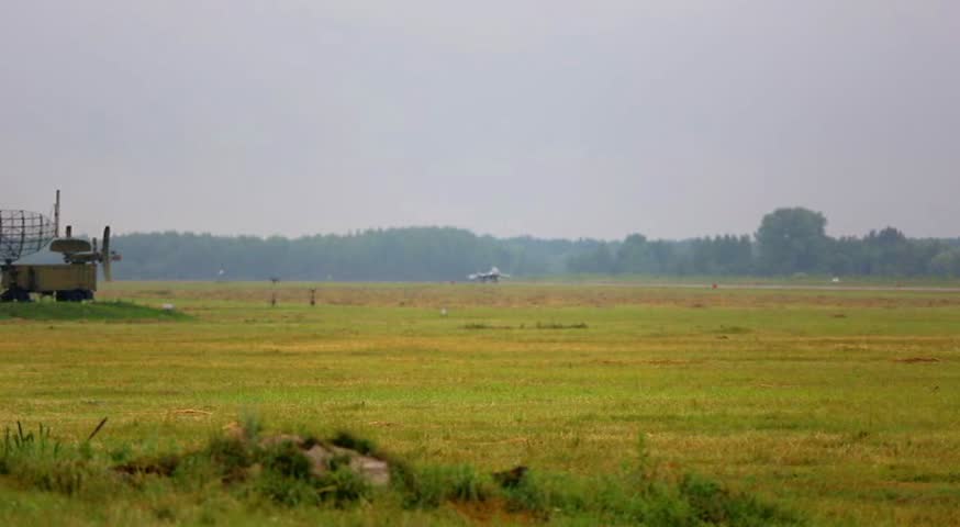 Military aircraft in flight
