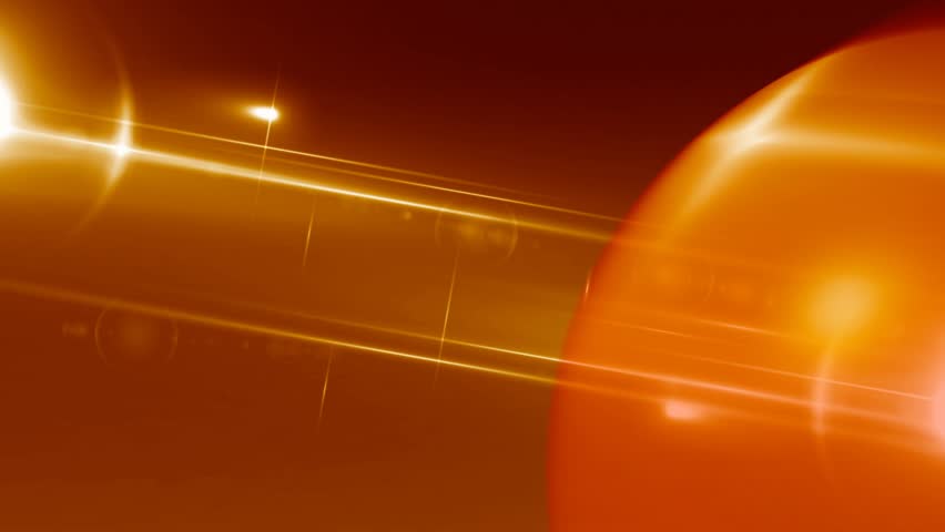 News Style Background - Orange Abstract Motion Background with Lines and Lens