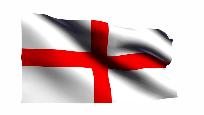 Flag of England waving