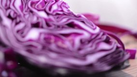Red Coleslaw Salad (Rotating Loopable HD Video)