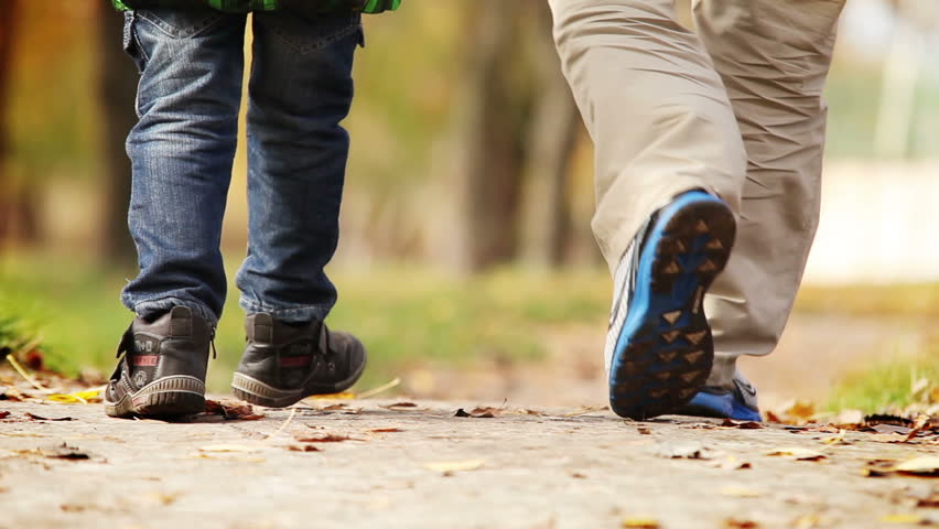 Heartiness words to dear daddy during walk in autumn park
