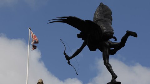 London Piccadilly Circus Cupid Eros Bronze Statue Sculpture Angel Symbol Monument