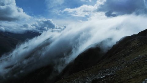 clouds time lapse. mountain landscape. global warming. 1920x1080. nature