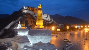tibet Potala Palace Night