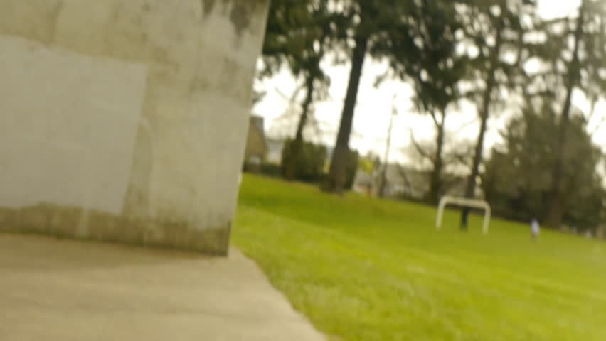 Superhero Boy Runs Around Park Pretending To Fly Royalty-Free Stock Footage #4944299