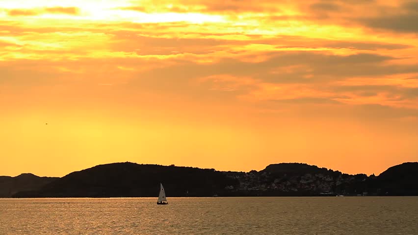 Sailing Boat at Sunset