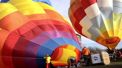 hot air balloons Video de stock